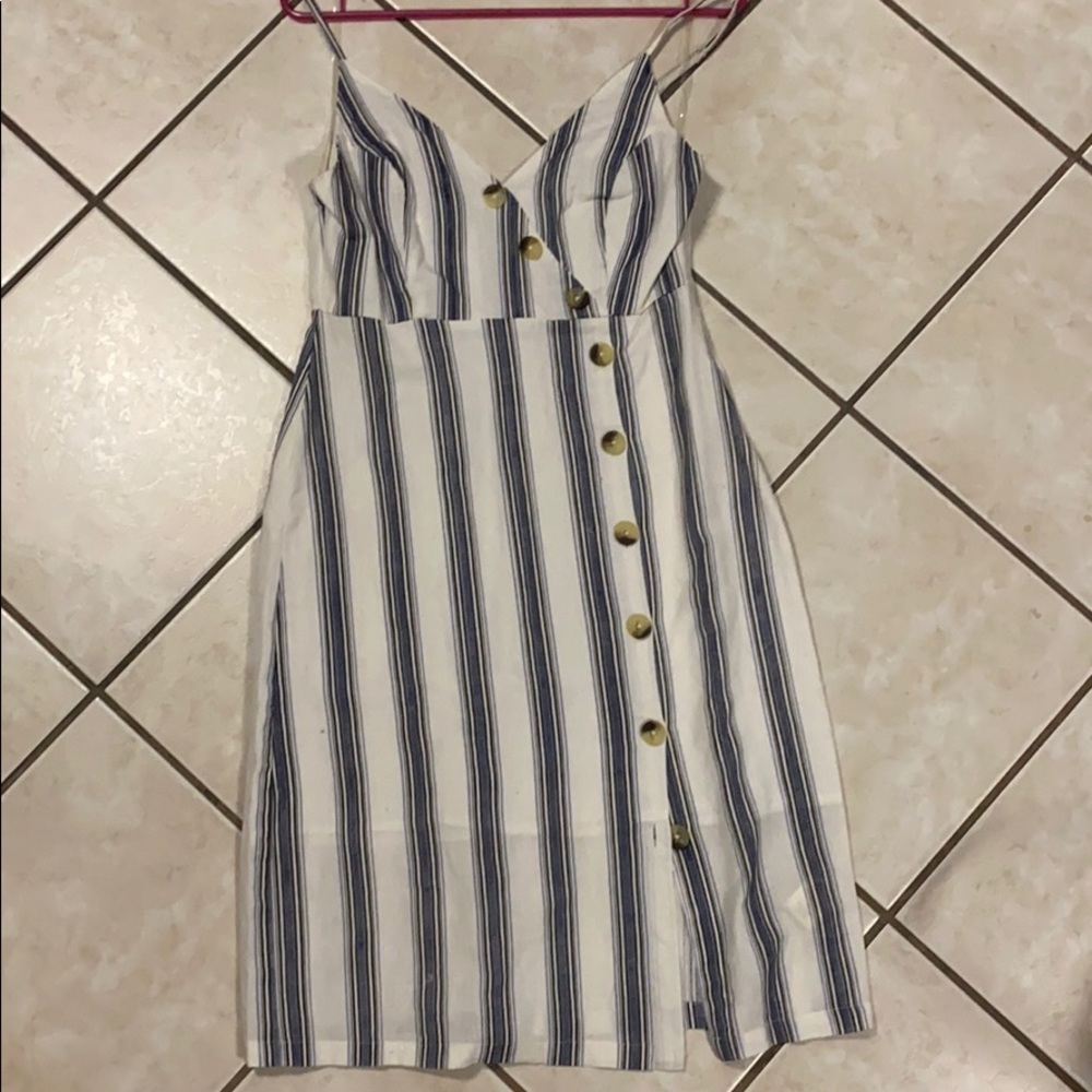 Striped Button Up Dress